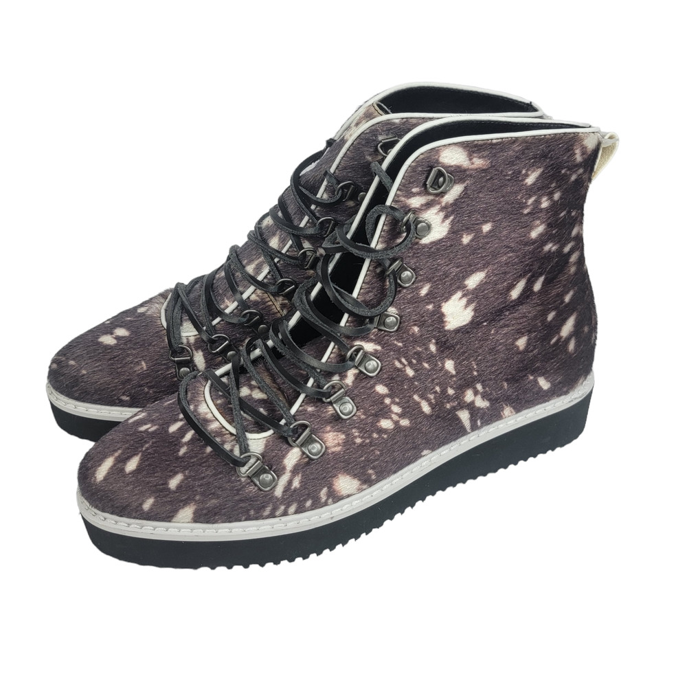 Free People FR x FP Faux Calf Hair Vegan Hiker Boots 8